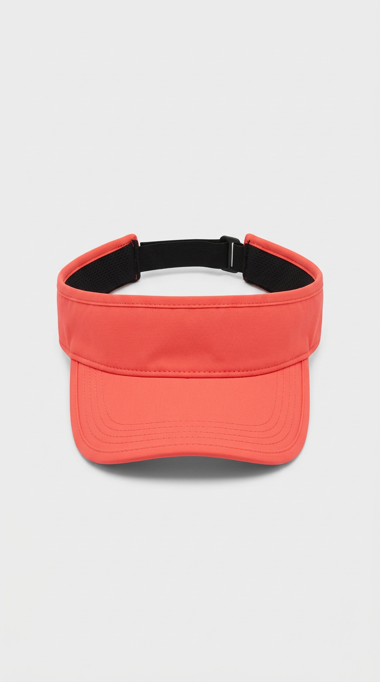 Sporty coral technical visor hat